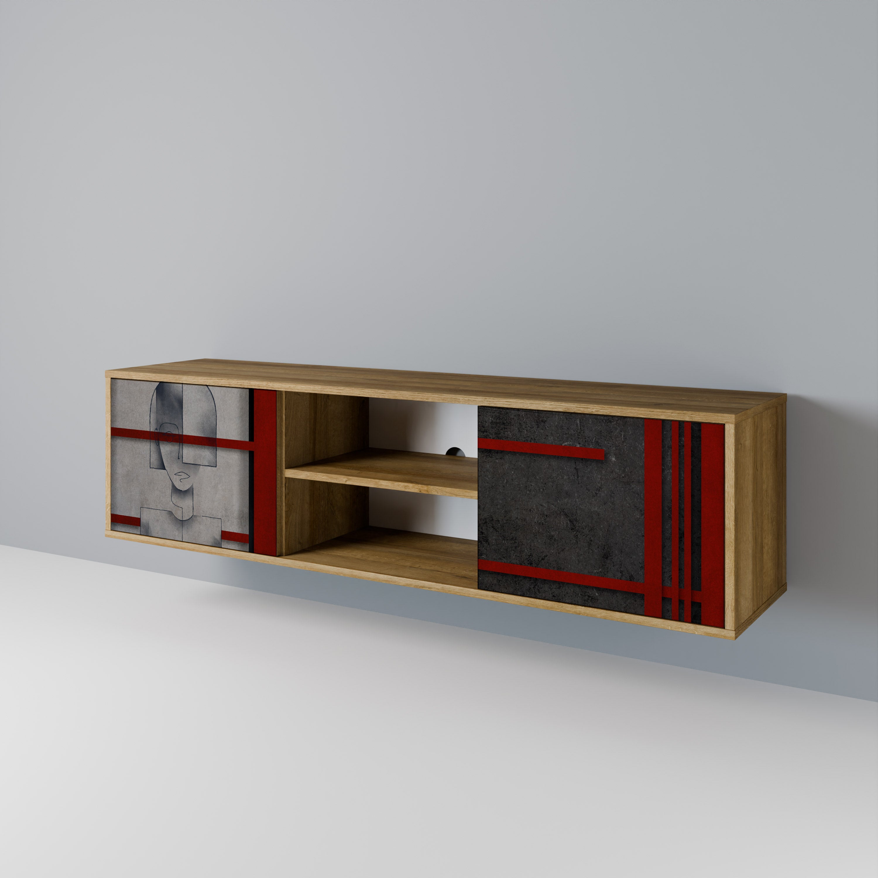 GRAY FIGURES Έπιπλο τηλεόρασης 2-θυρών