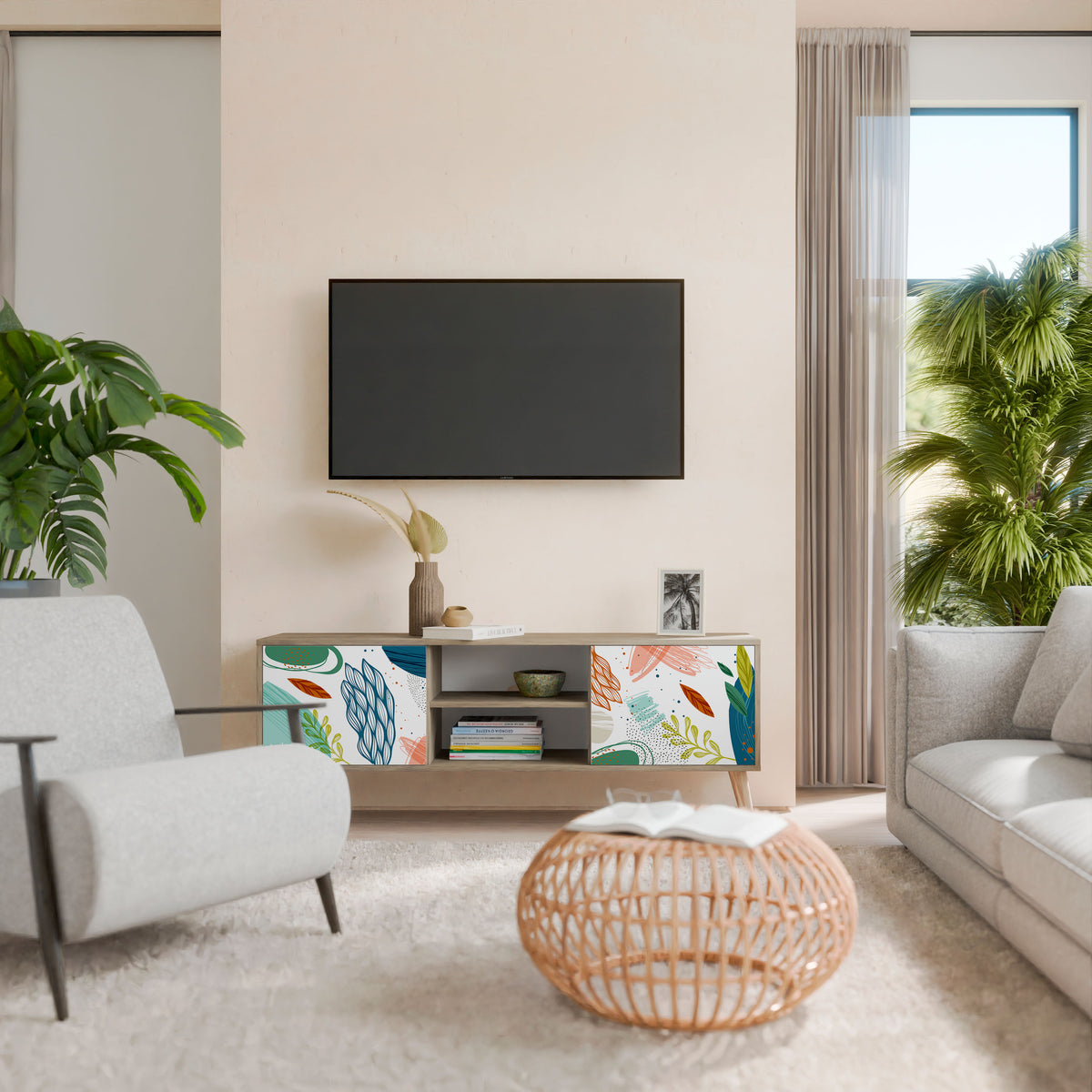 BOTANICAL HURRICANE 2-Door TV Cabinet