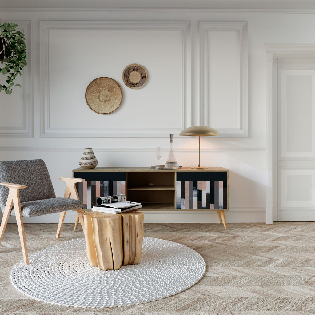 COLLAGE OF RECTANGLES Έπιπλο τηλεόρασης 2-θυρών