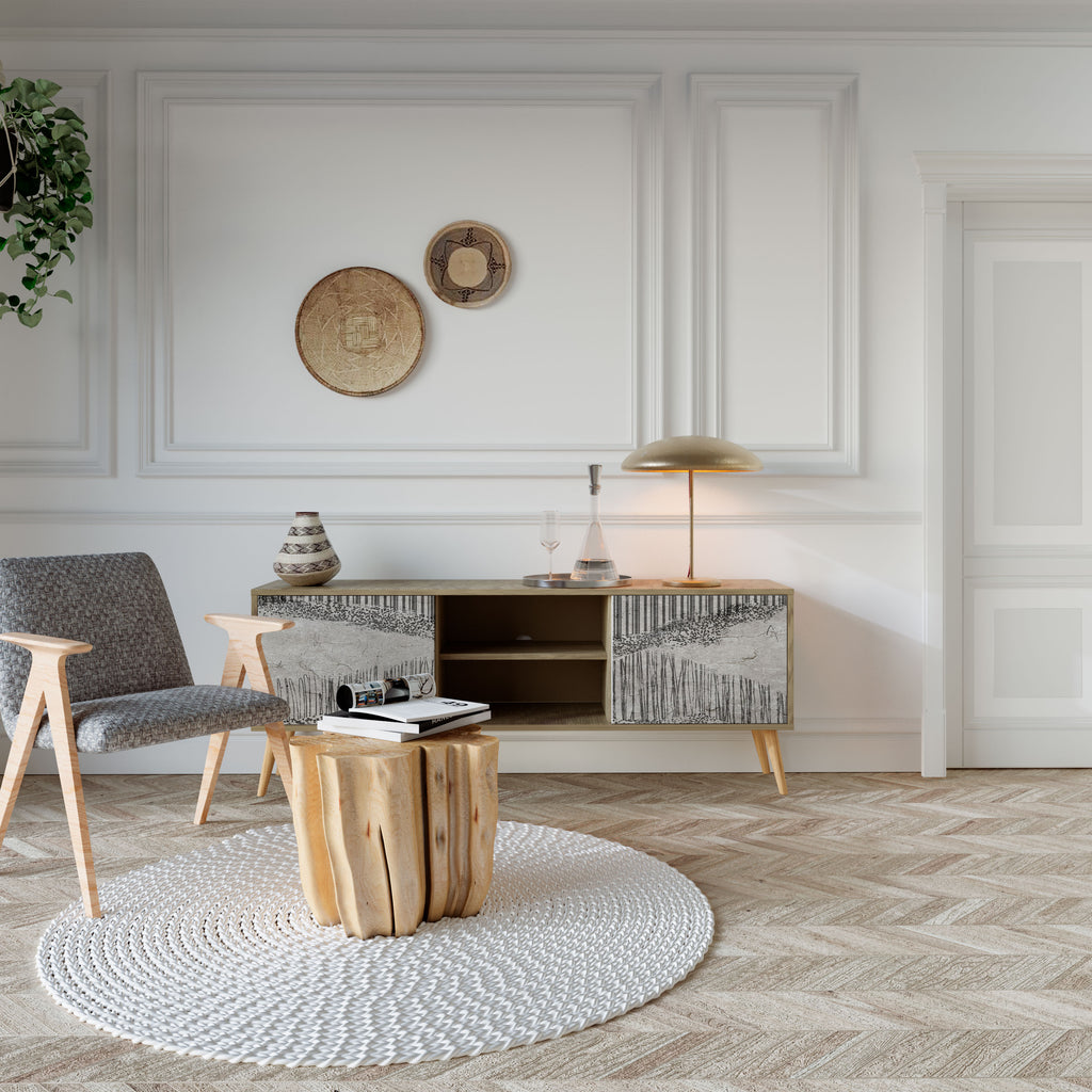 GRAIN LINES 2-Door TV Cabinet