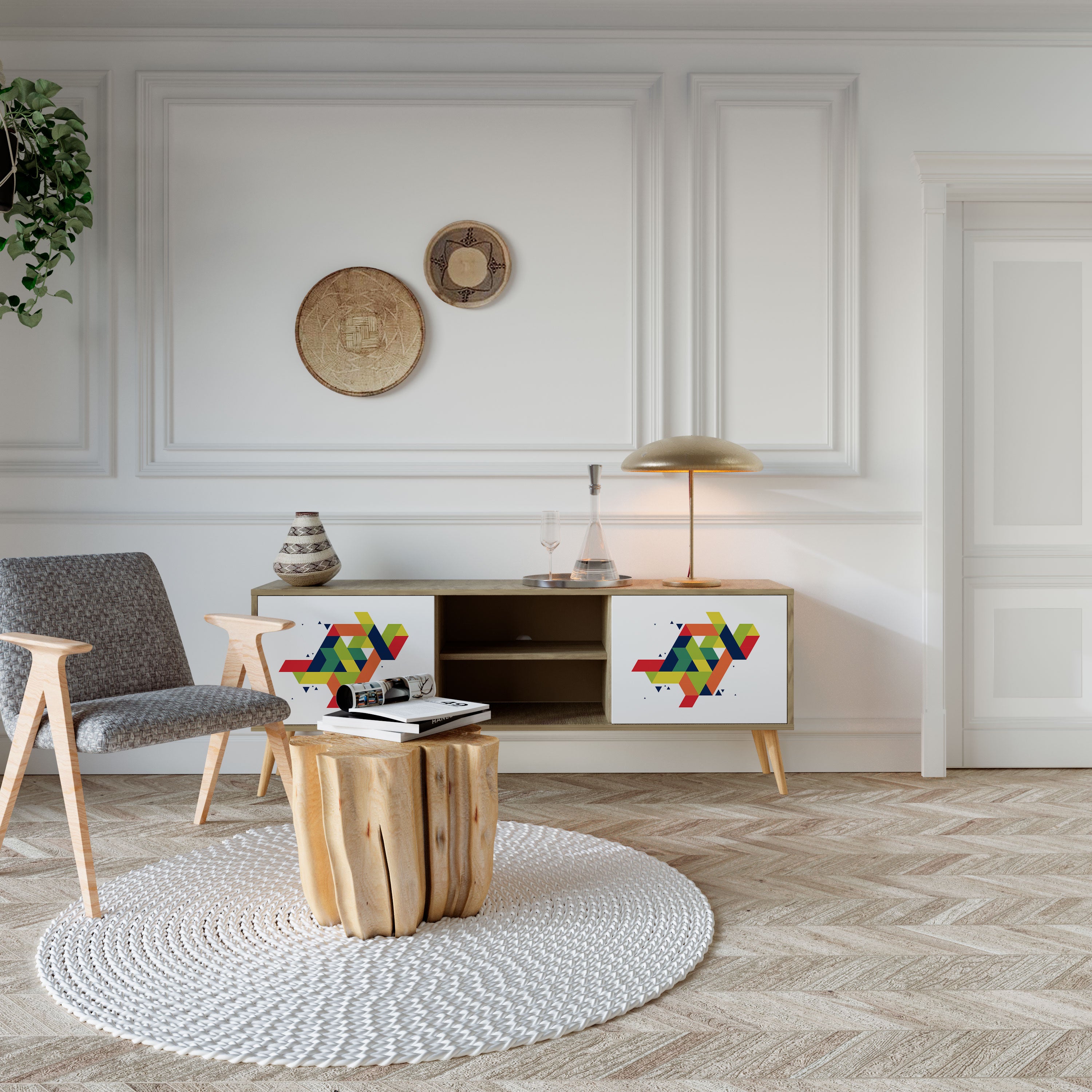 FUTURE SIGN Έπιπλο τηλεόρασης 2-θυρών