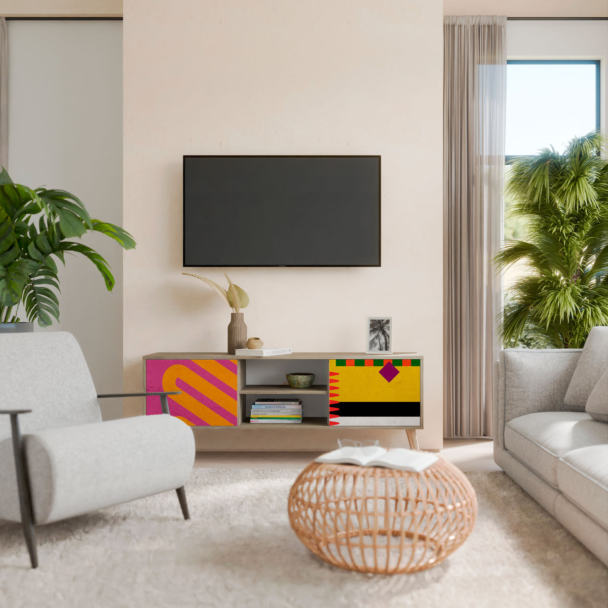 VIVID ART 2-Door TV Cabinet