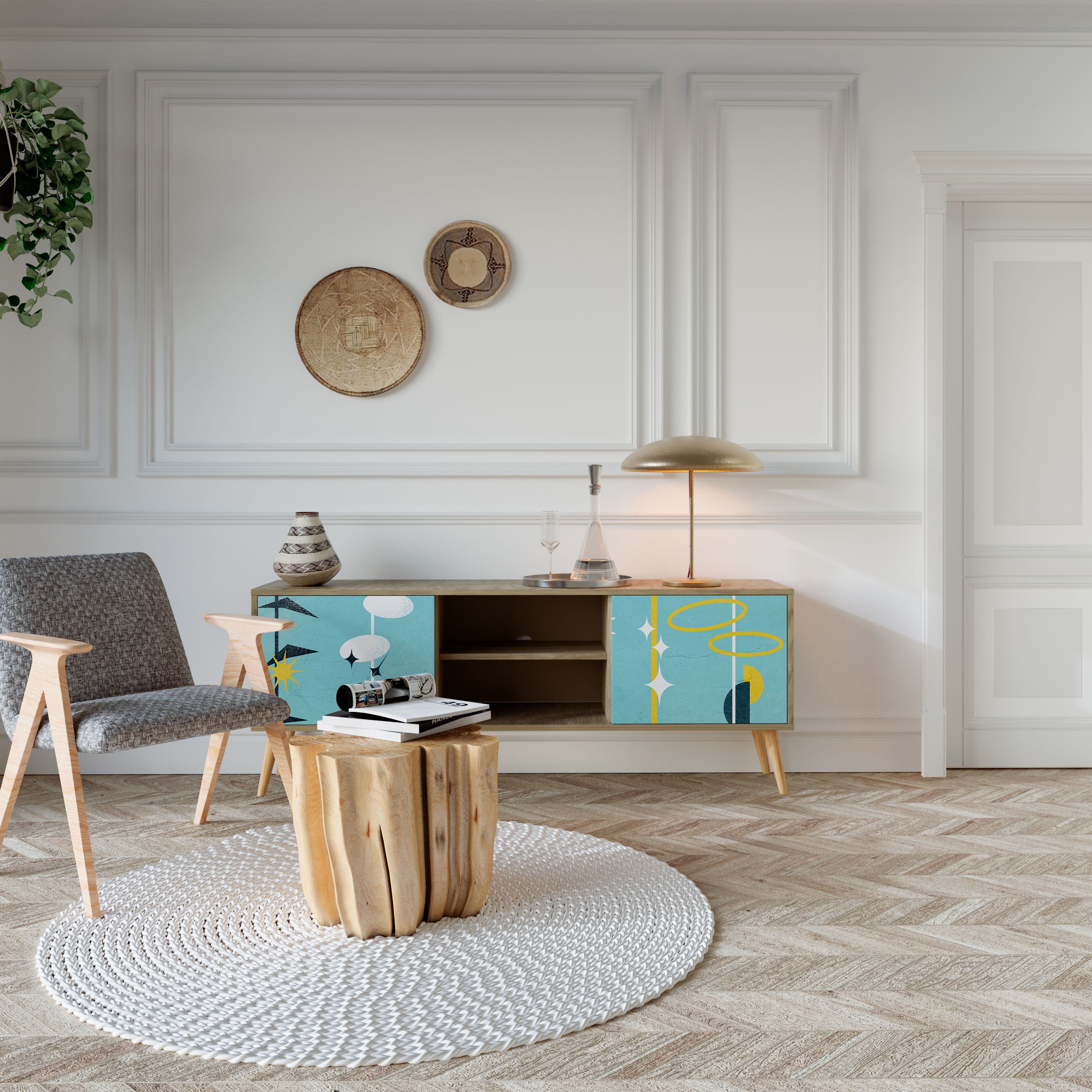 PATHS TO HAPPINESS Έπιπλο τηλεόρασης 2-θυρών