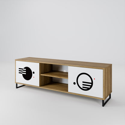 BLACK AND WHITE COMBINATION Έπιπλο τηλεόρασης 2-θυρών