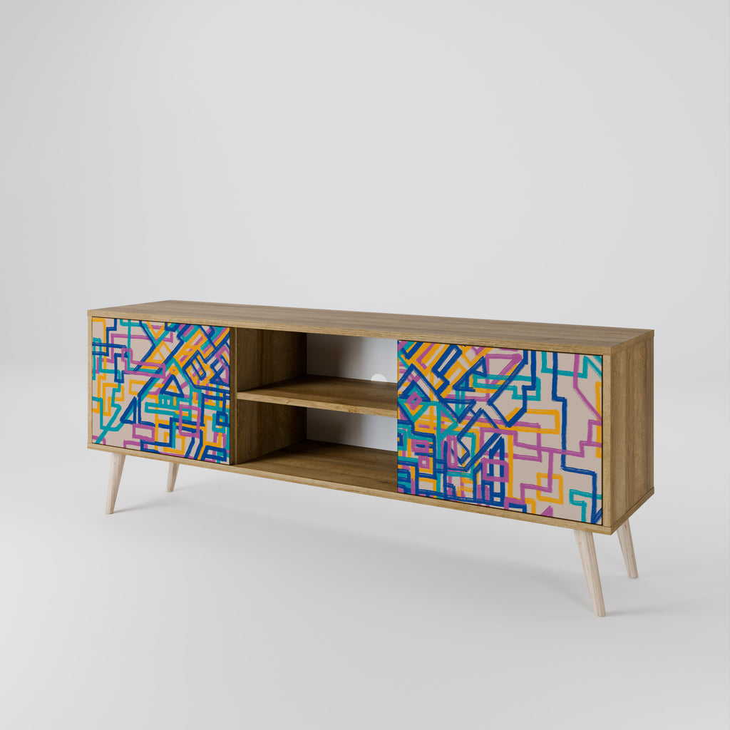 MEMORIES MAP Έπιπλο τηλεόρασης 2-θυρών