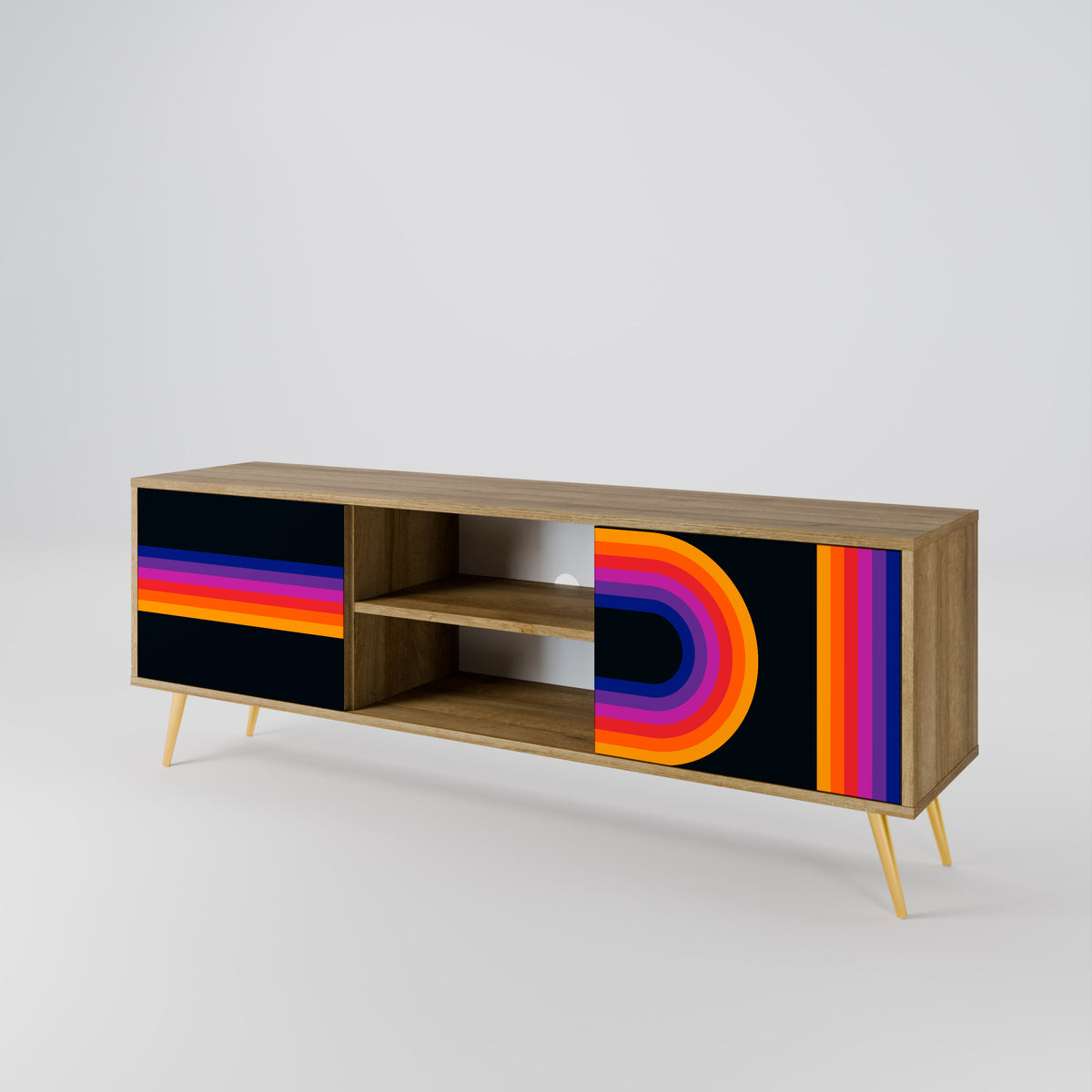 BLINDED BY THE LIGHTS 2-Door TV Cabinet