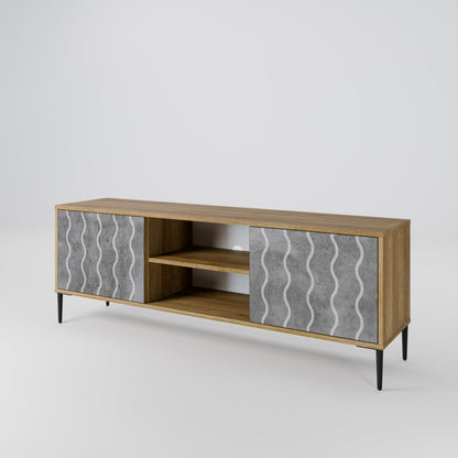 WAVES OF CONCRETE 2-Door TV Cabinet