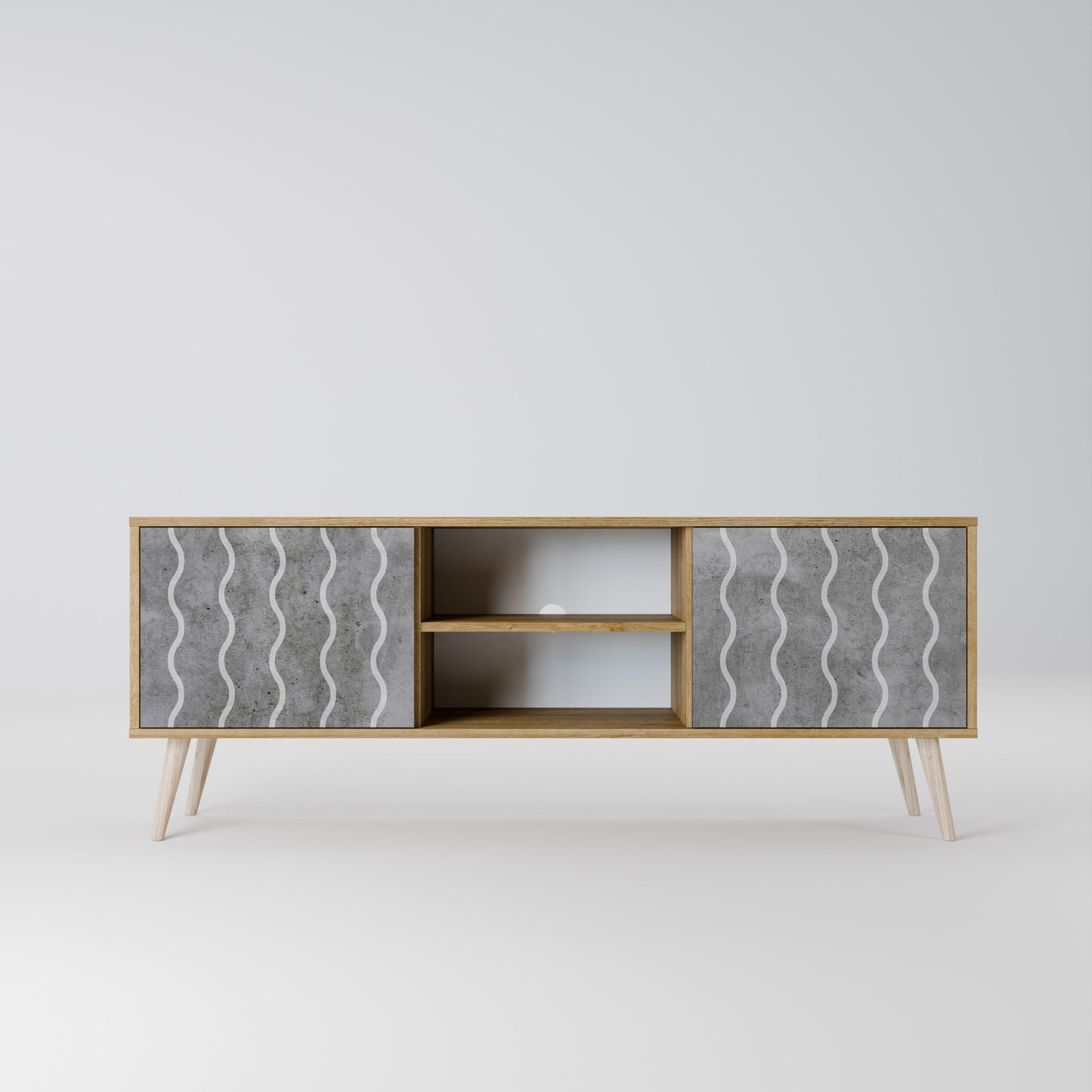 WAVES OF CONCRETE 2-Door TV Cabinet