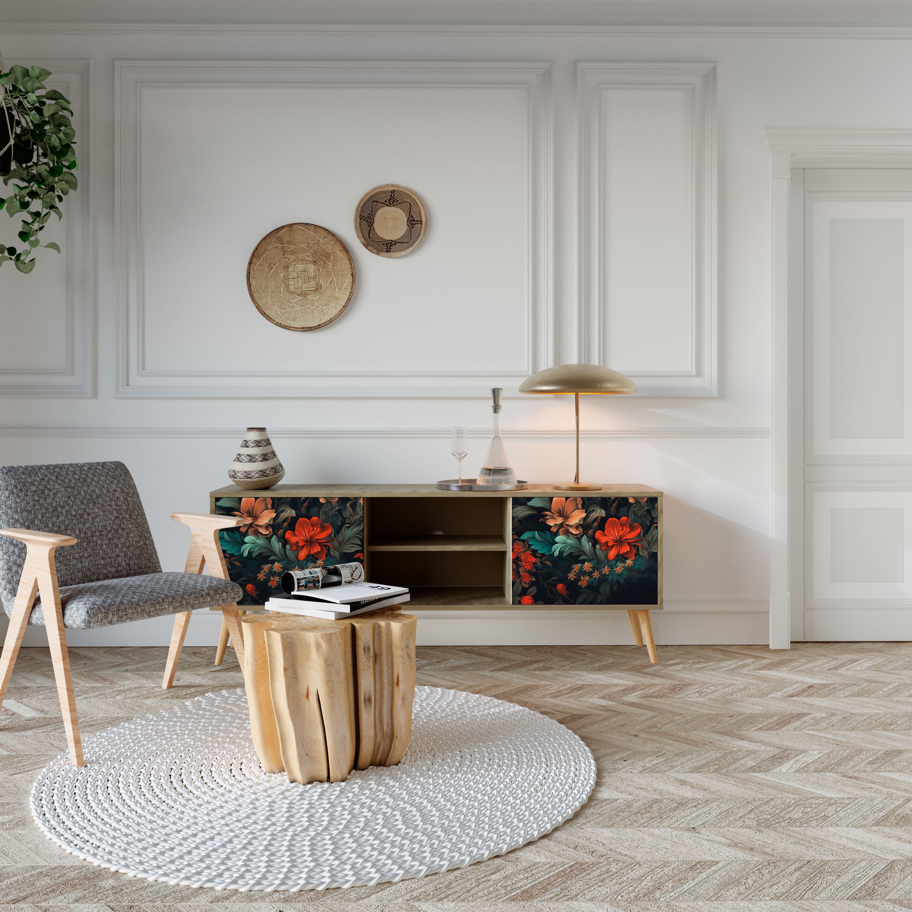 IMAGINARY BLOSSOM 2-Door TV Cabinet