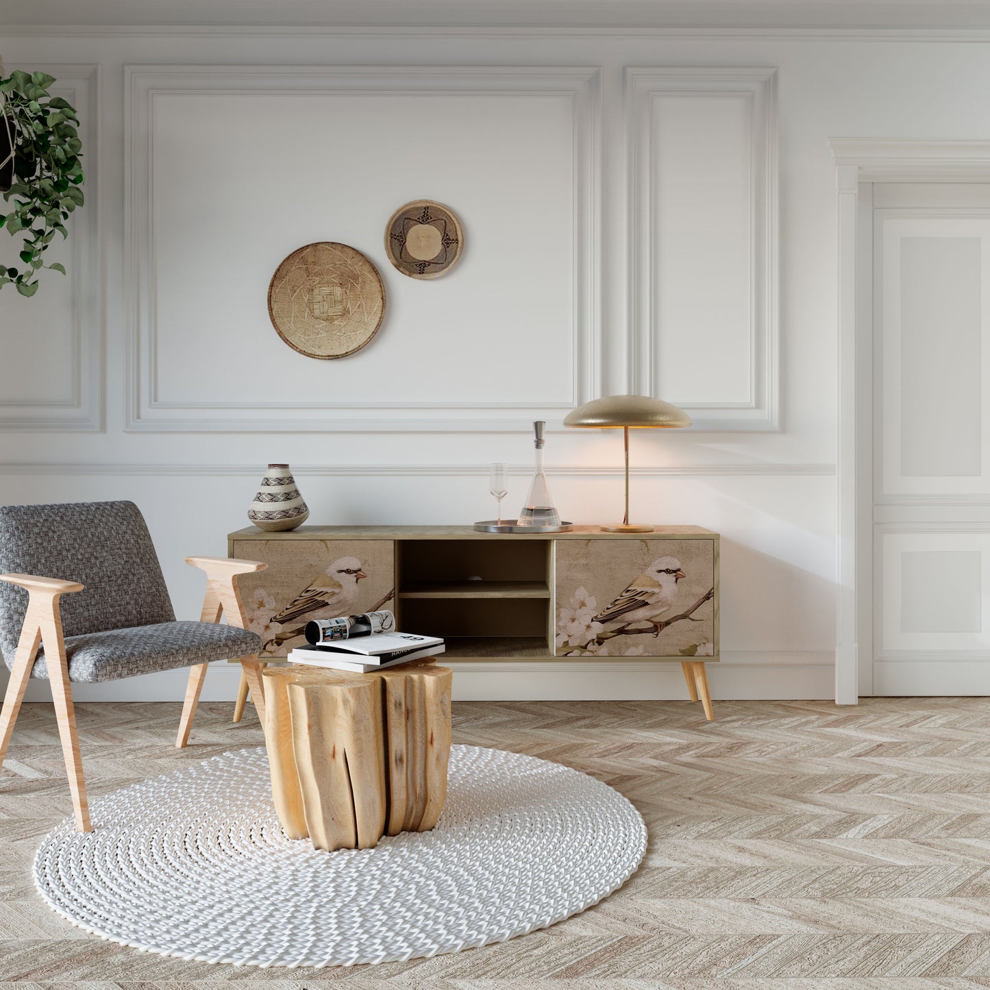 PETAL DISTINGUISH Έπιπλο τηλεόρασης 2-θυρών