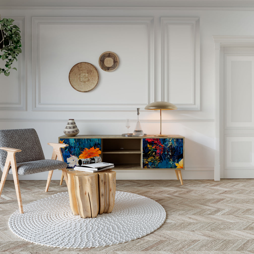 MIDNIGHT BLOSSOM Έπιπλο τηλεόρασης 2-θυρών