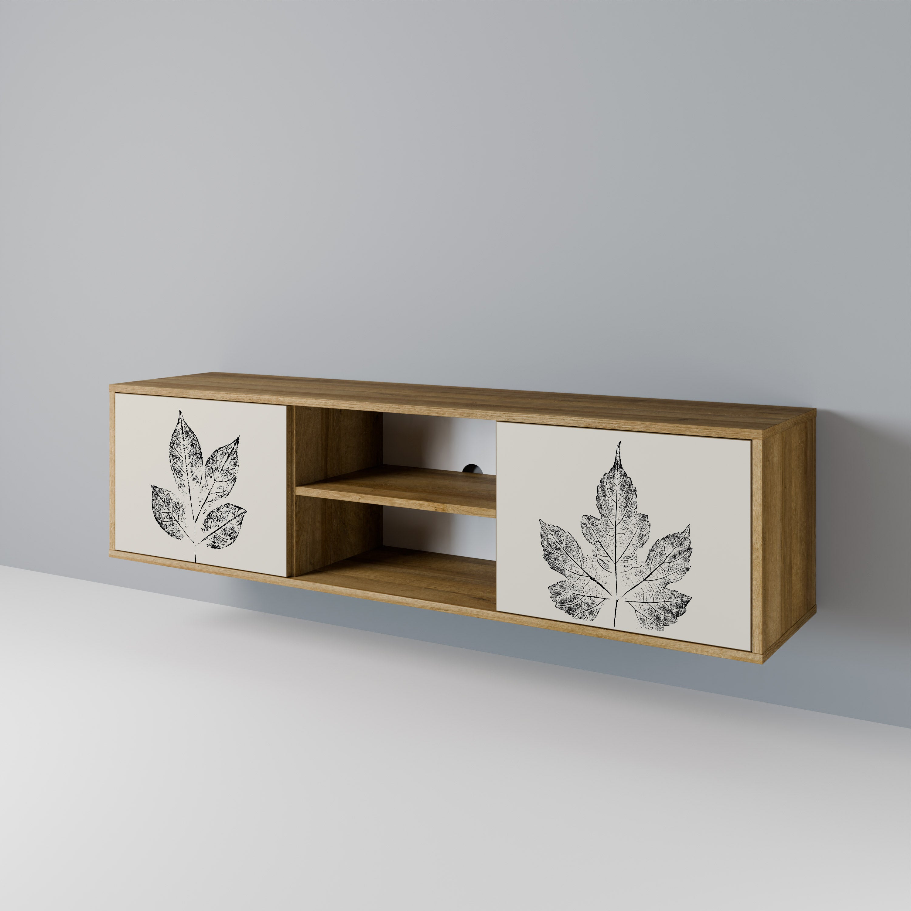 LEAFY STAMPS 2-Door TV Cabinet