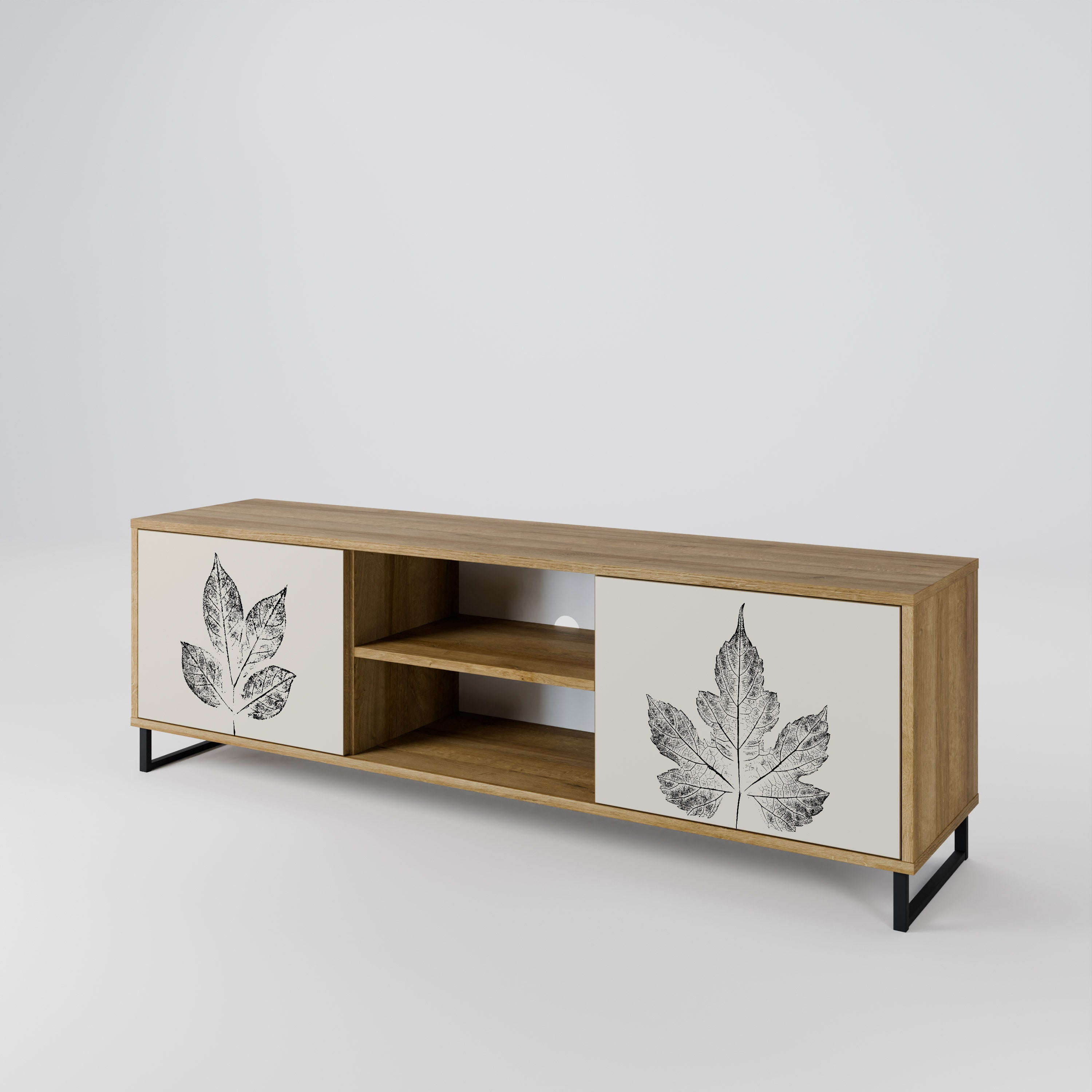 LEAFY STAMPS 2-Door TV Cabinet