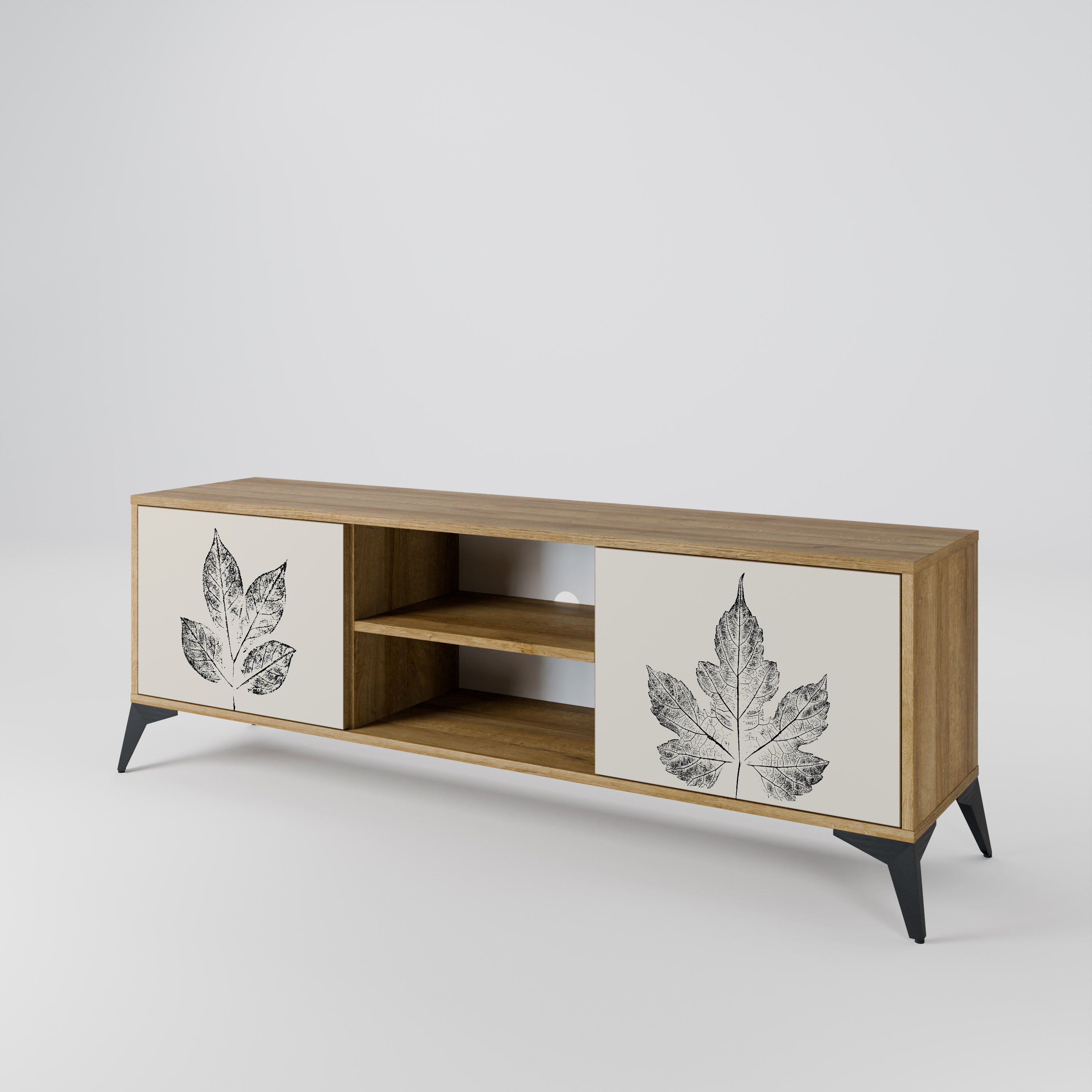 LEAFY STAMPS 2-Door TV Cabinet