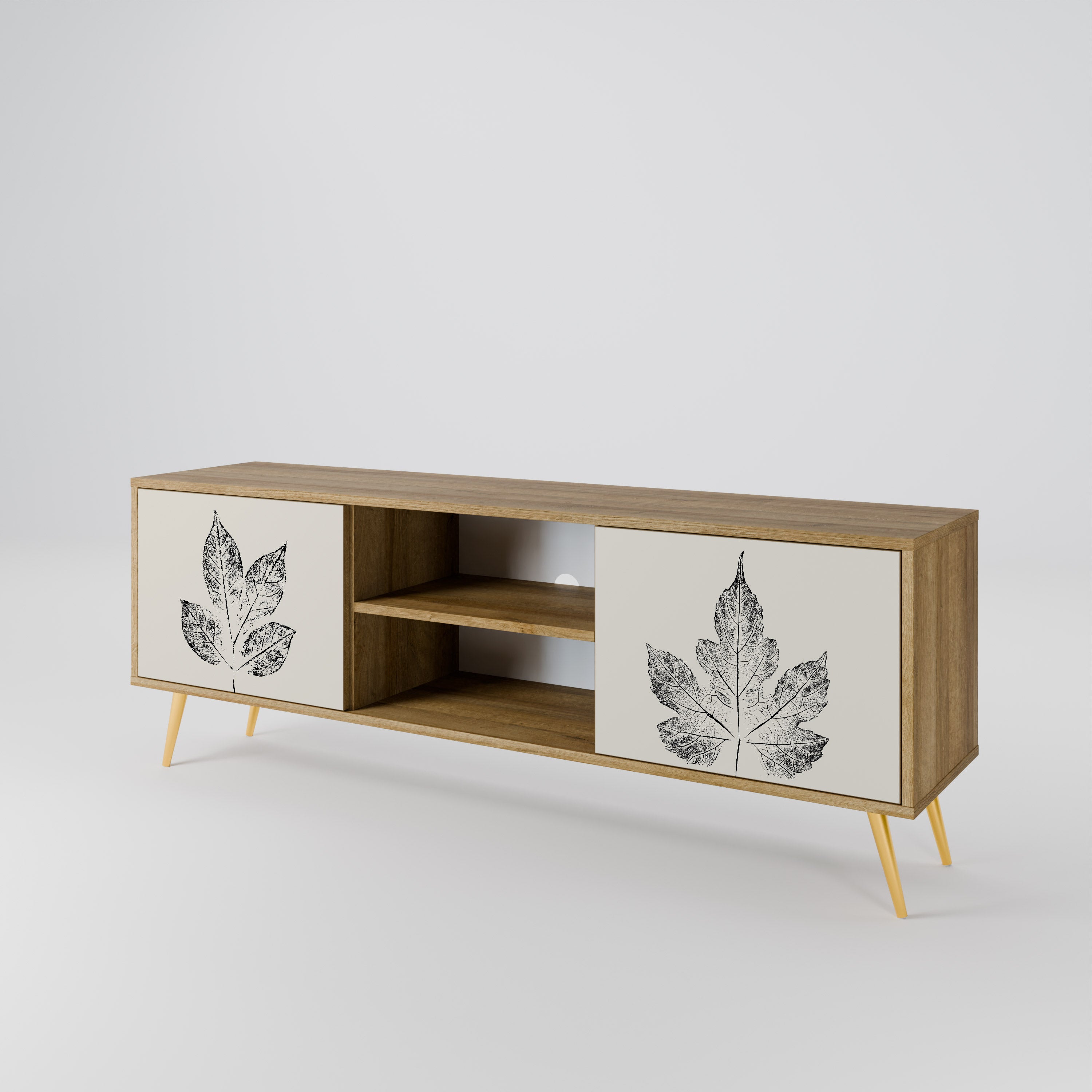 LEAFY STAMPS 2-Door TV Cabinet