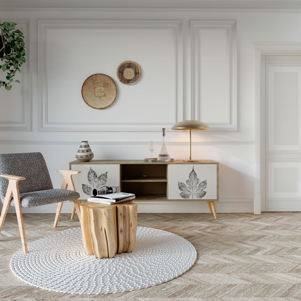 LEAFY STAMPS 2-Door TV Cabinet