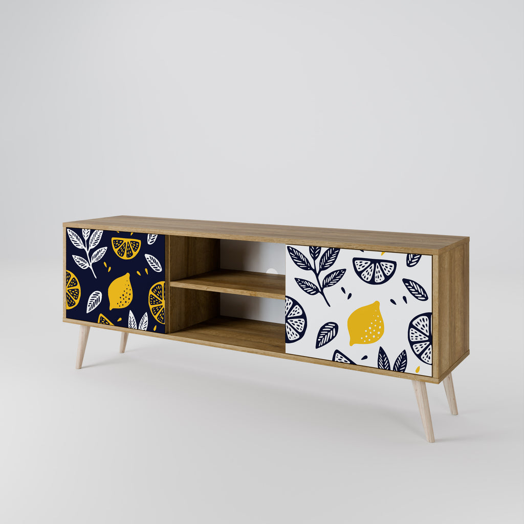 CITRUS BLACK AND WHITE Έπιπλο τηλεόρασης 2-θυρών