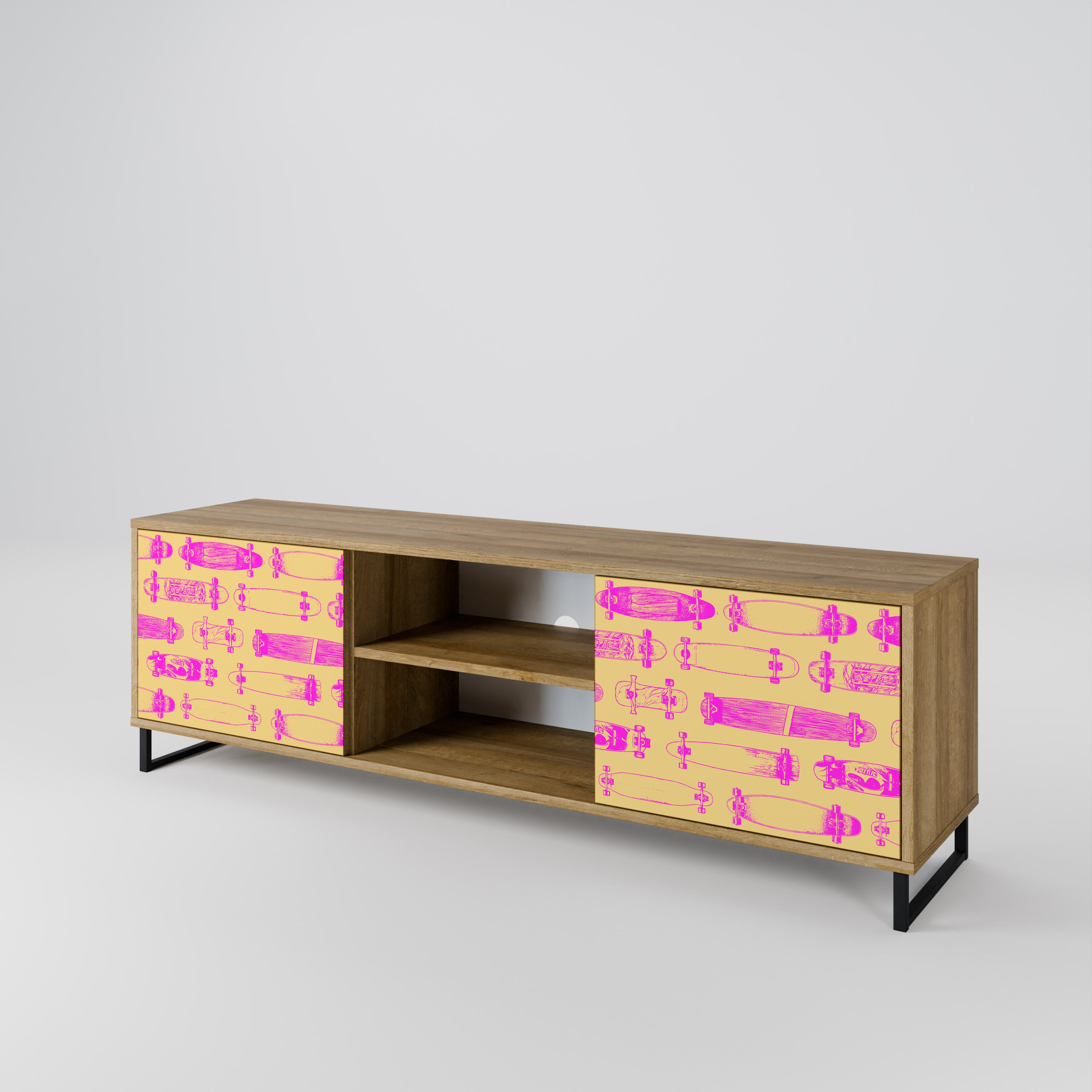 SKATEBOARD ARTISTRY 2-Door TV Cabinet
