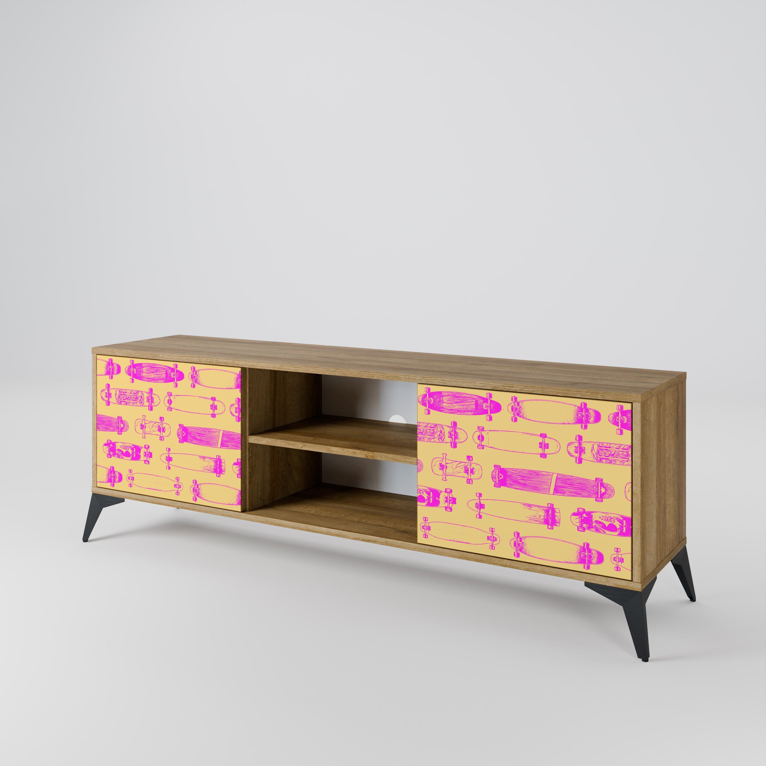 SKATEBOARD ARTISTRY 2-Door TV Cabinet