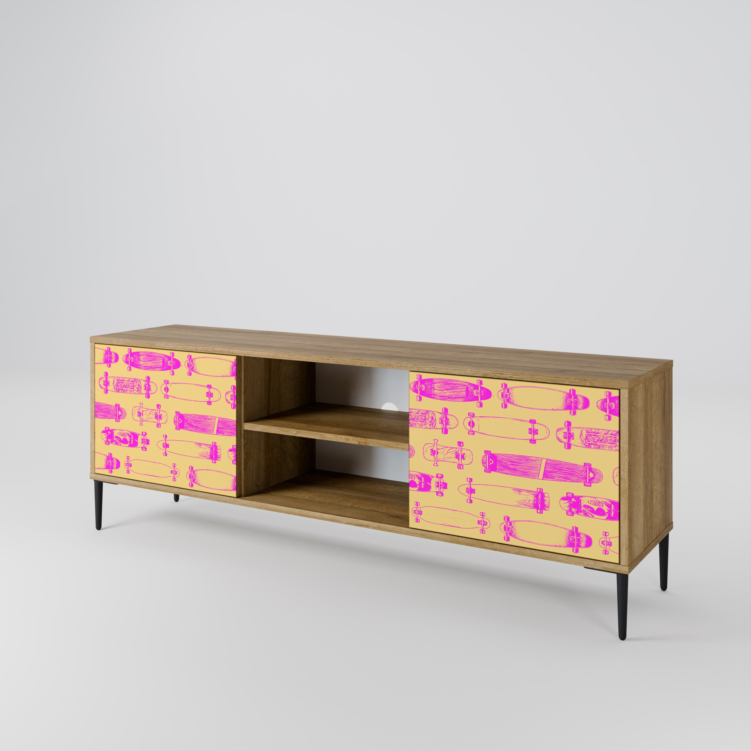 SKATEBOARD ARTISTRY 2-Door TV Cabinet