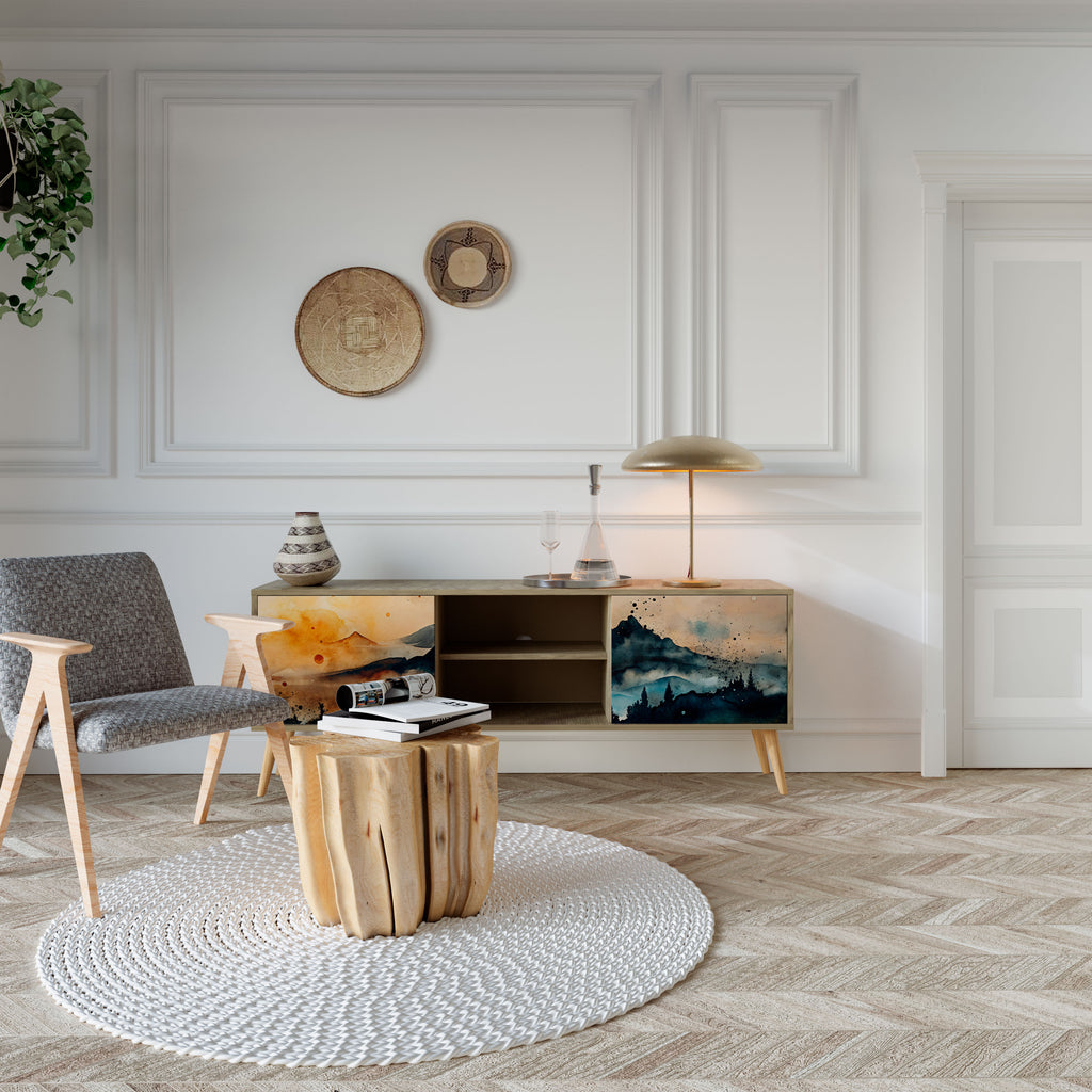 OMINOUS MOUNTAINS 2-Door TV Cabinet