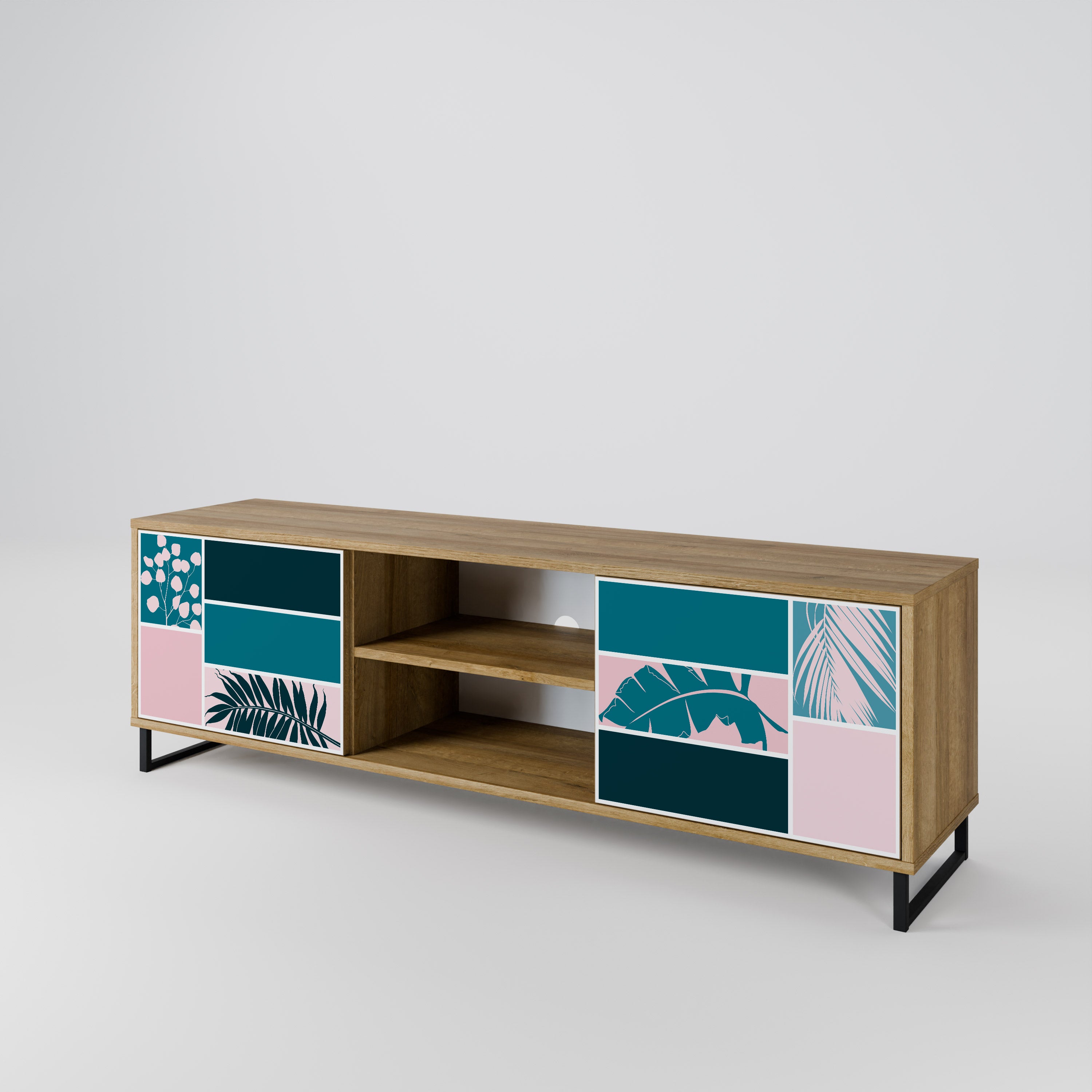 COMBINATION OF SHAPES 2-Door TV Cabinet