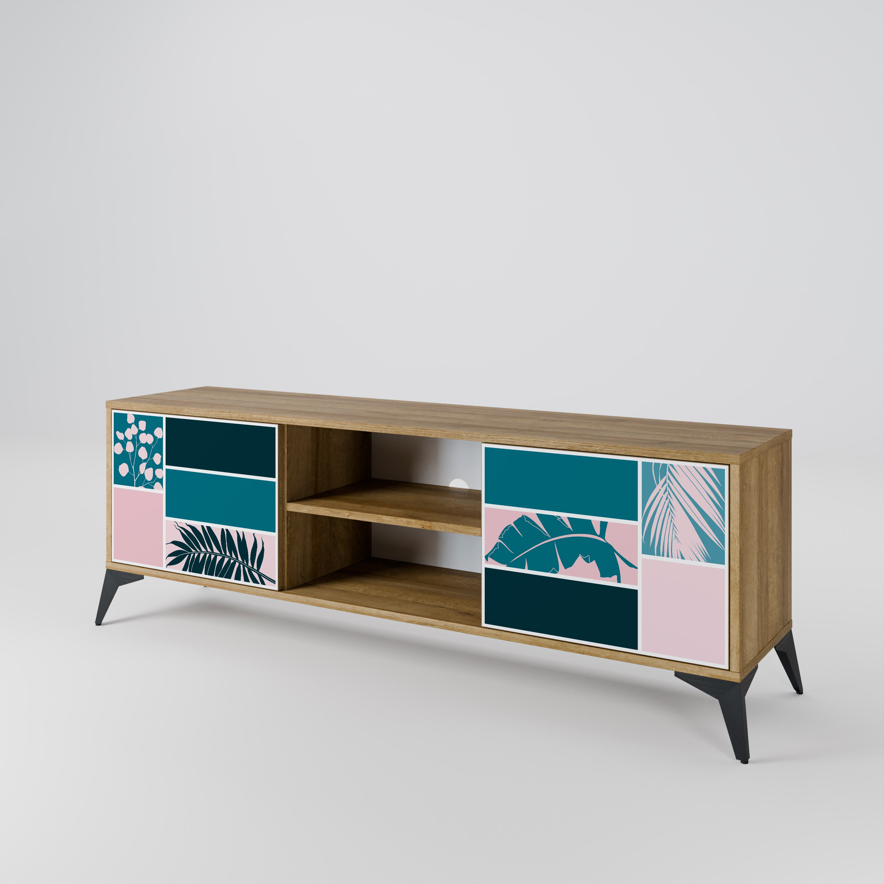 COMBINATION OF SHAPES 2-Door TV Cabinet
