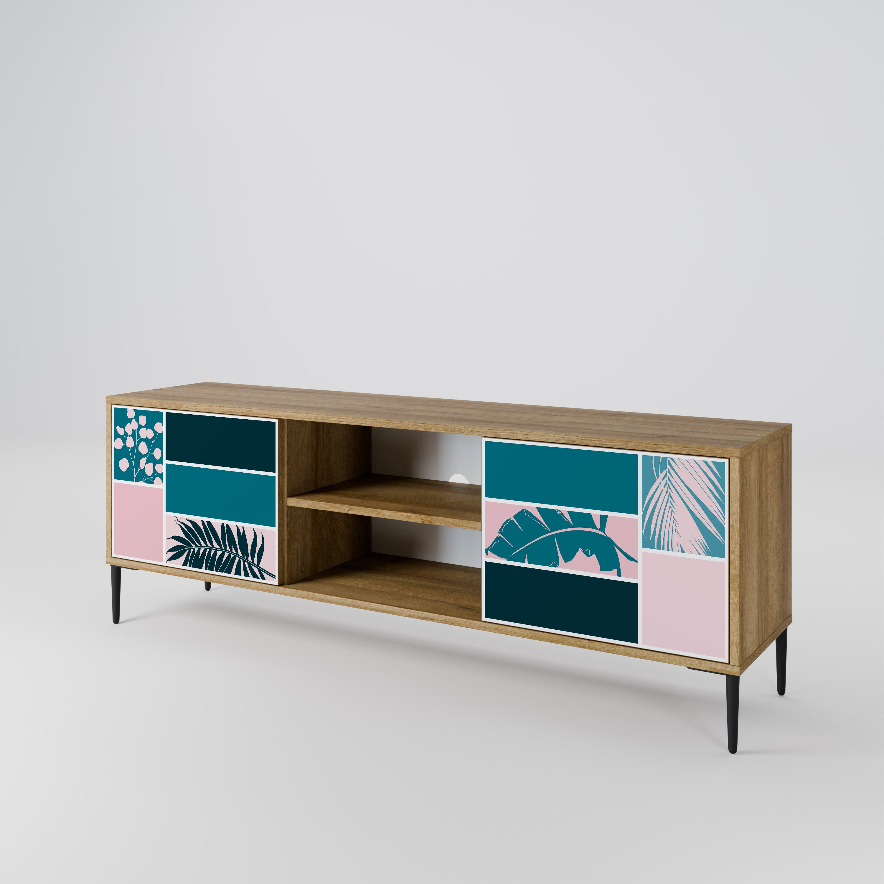 COMBINATION OF SHAPES 2-Door TV Cabinet