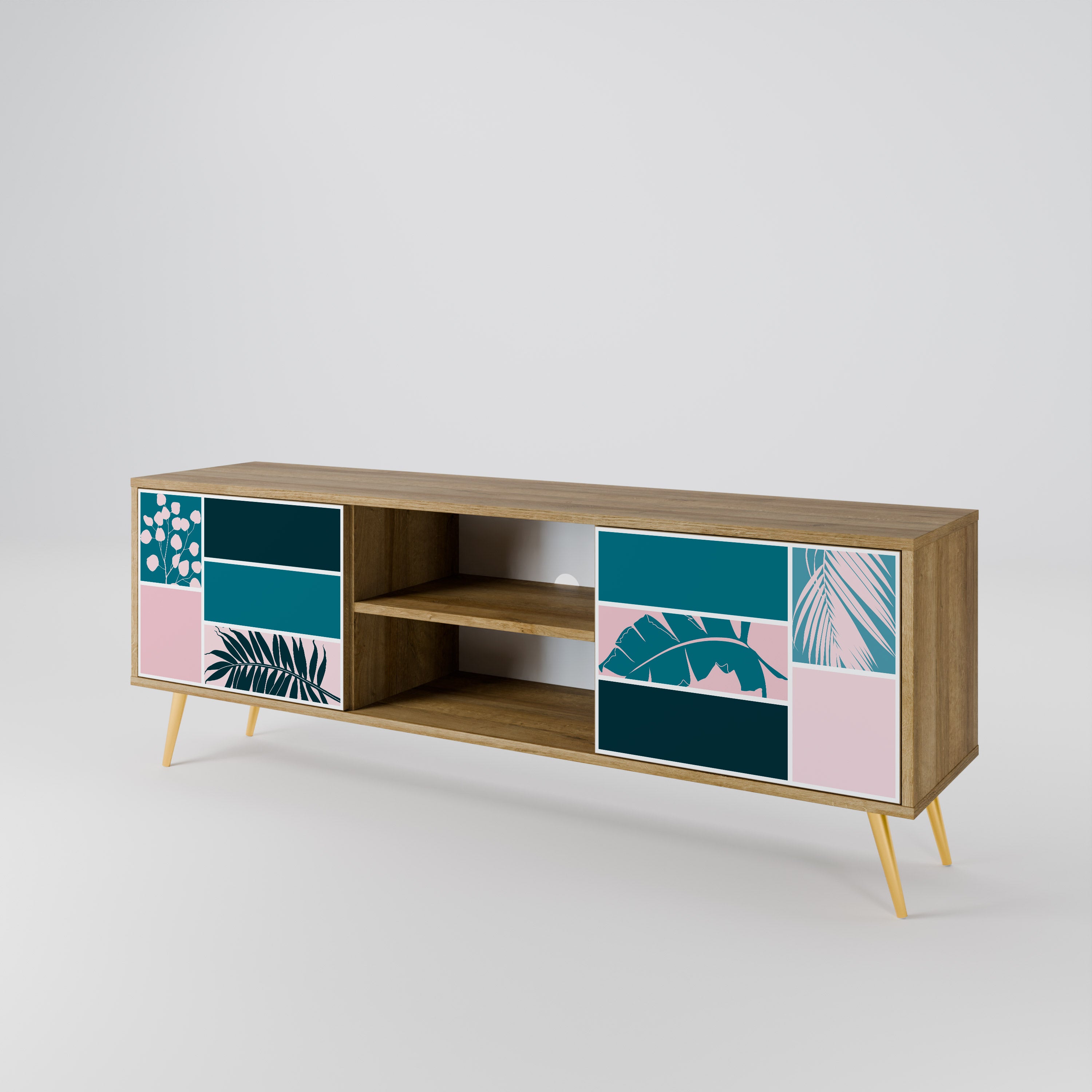COMBINATION OF SHAPES 2-Door TV Cabinet
