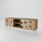 AFRICAN STYLE 2-Door TV Cabinet