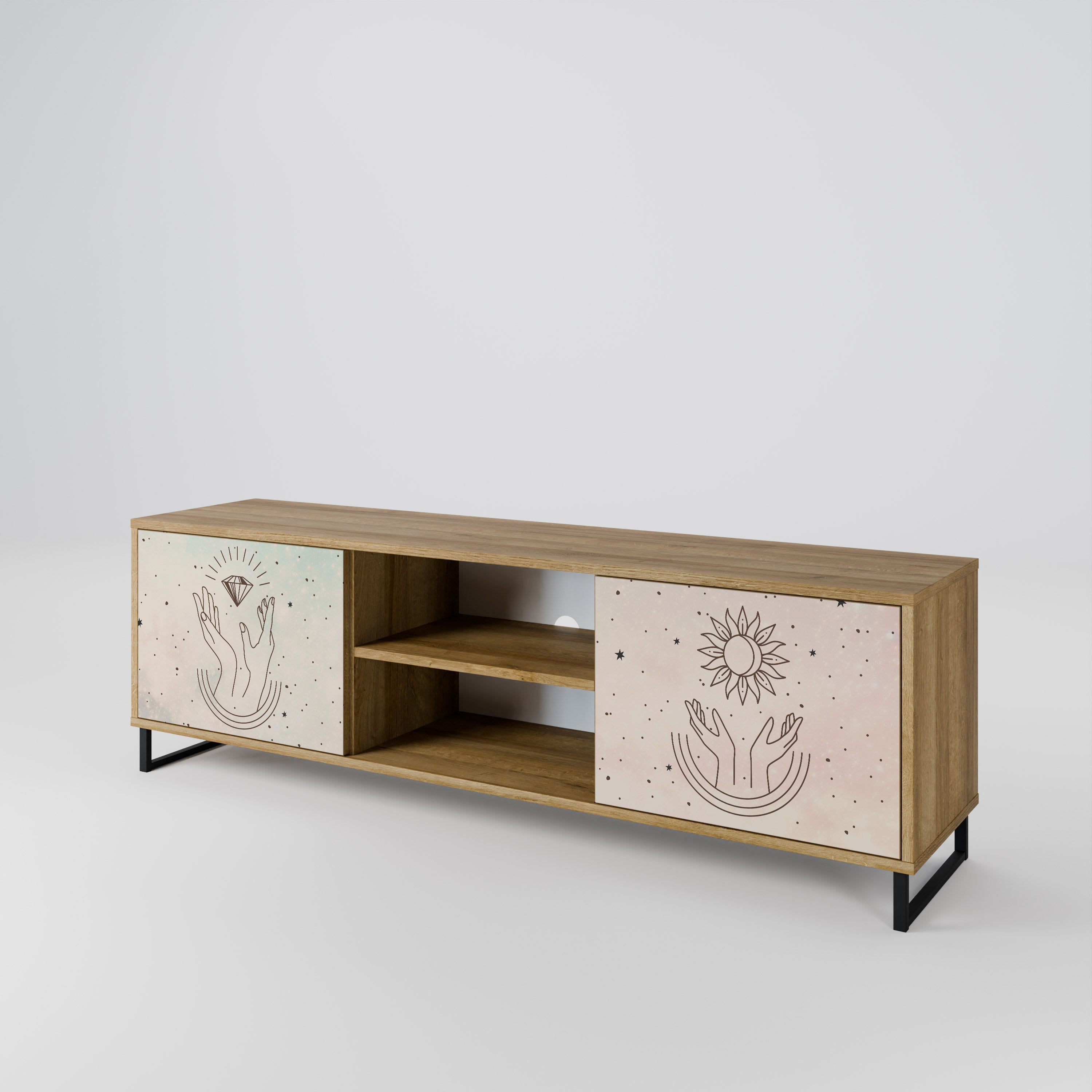 DELICATE BEAUTY 2-Door TV Cabinet