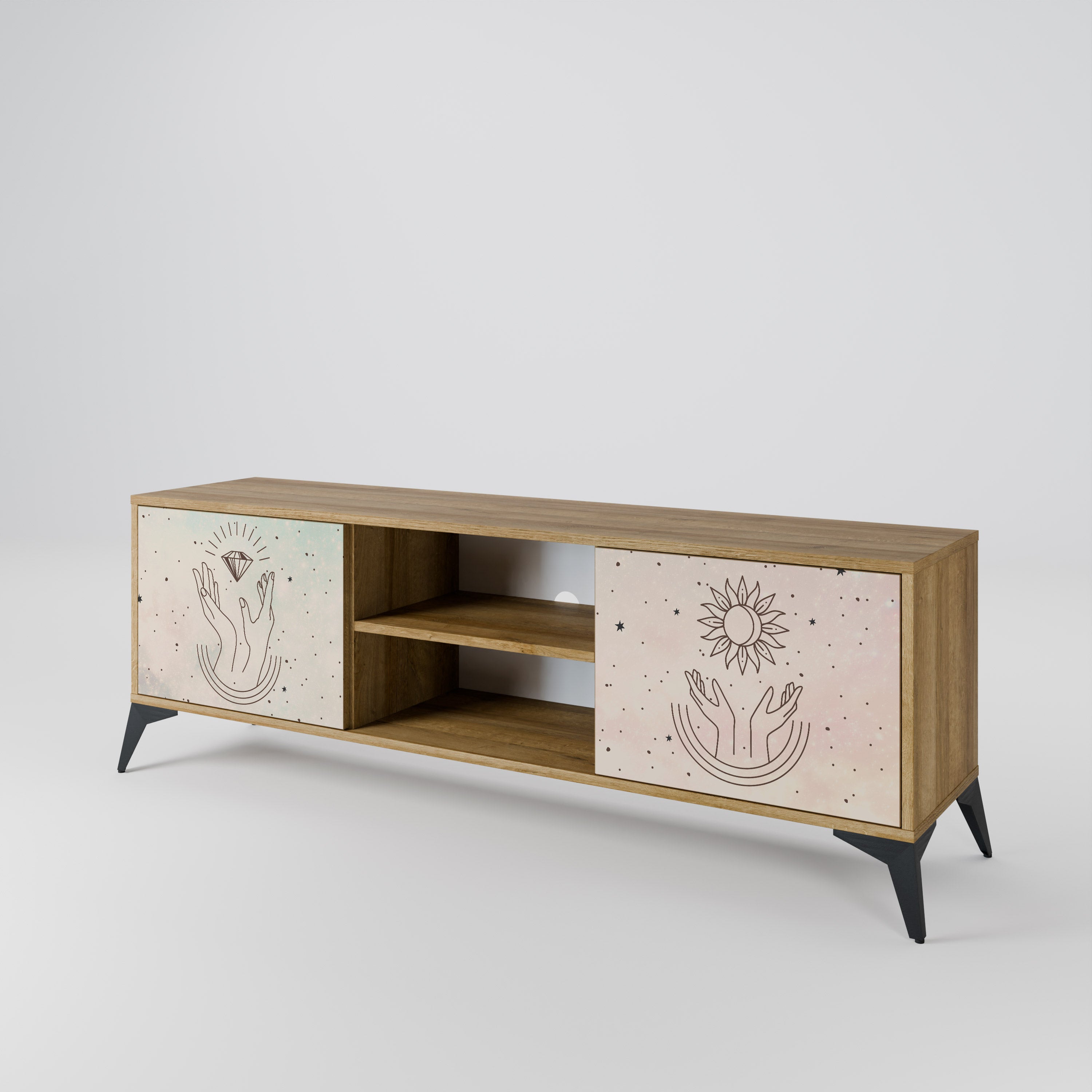 DELICATE BEAUTY 2-Door TV Cabinet