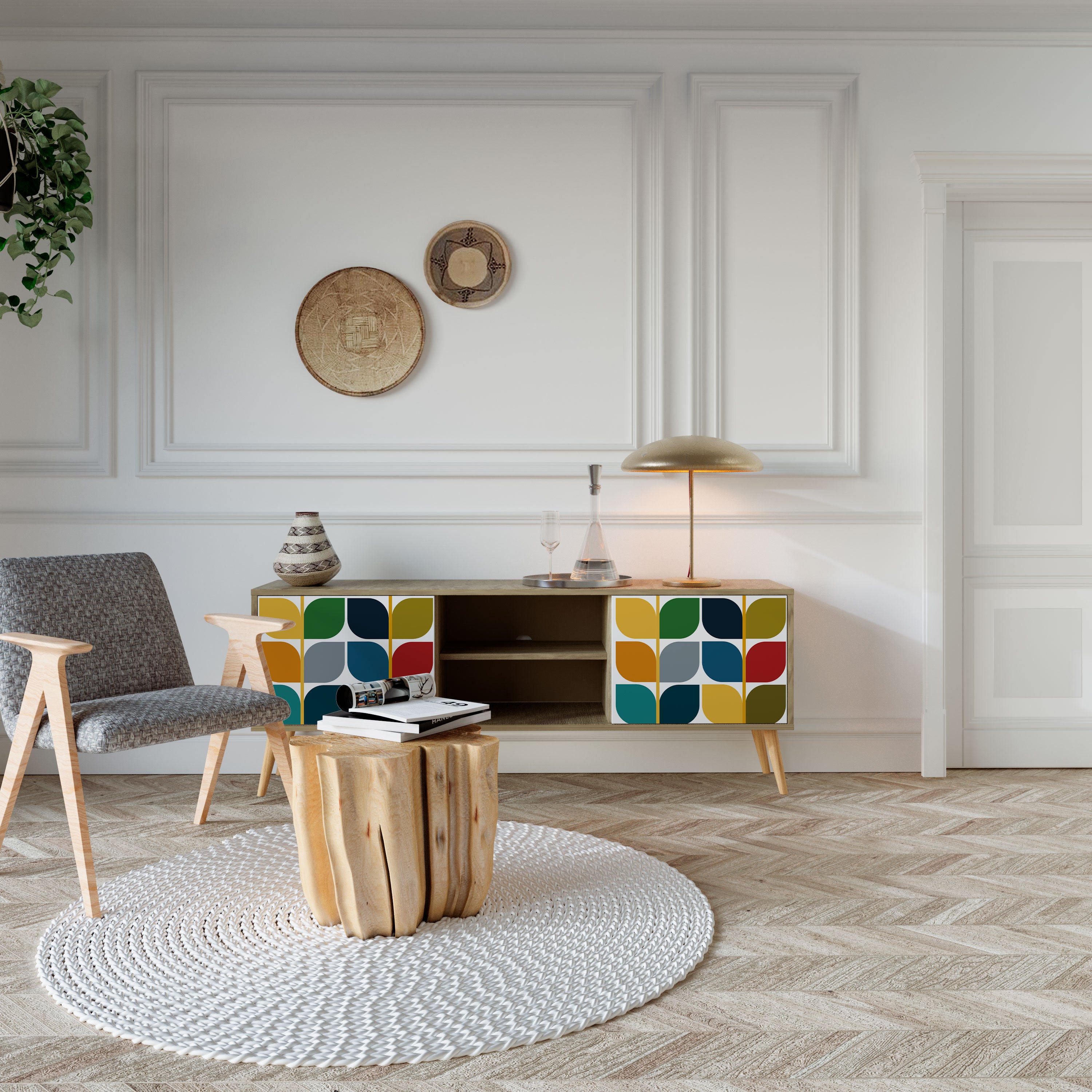 WEIGHTLESS HOURS 2-Door TV Cabinet