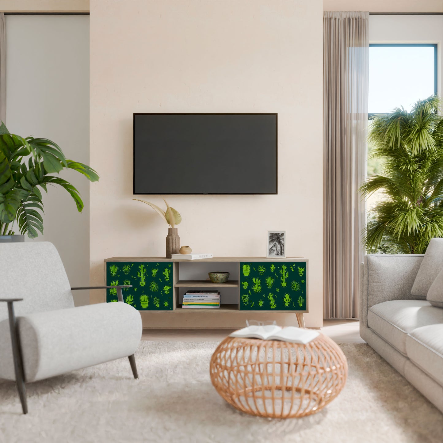 DESERT GREEN Έπιπλο τηλεόρασης 2-θυρών