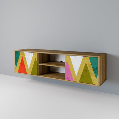 COLORFUL TRIANGLES Έπιπλο τηλεόρασης 2-θυρών