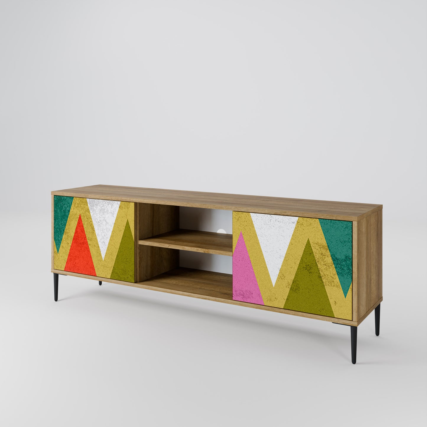 COLORFUL TRIANGLES Έπιπλο τηλεόρασης 2-θυρών