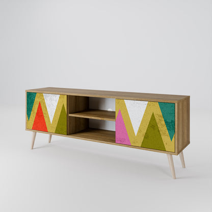 COLORFUL TRIANGLES Έπιπλο τηλεόρασης 2-θυρών
