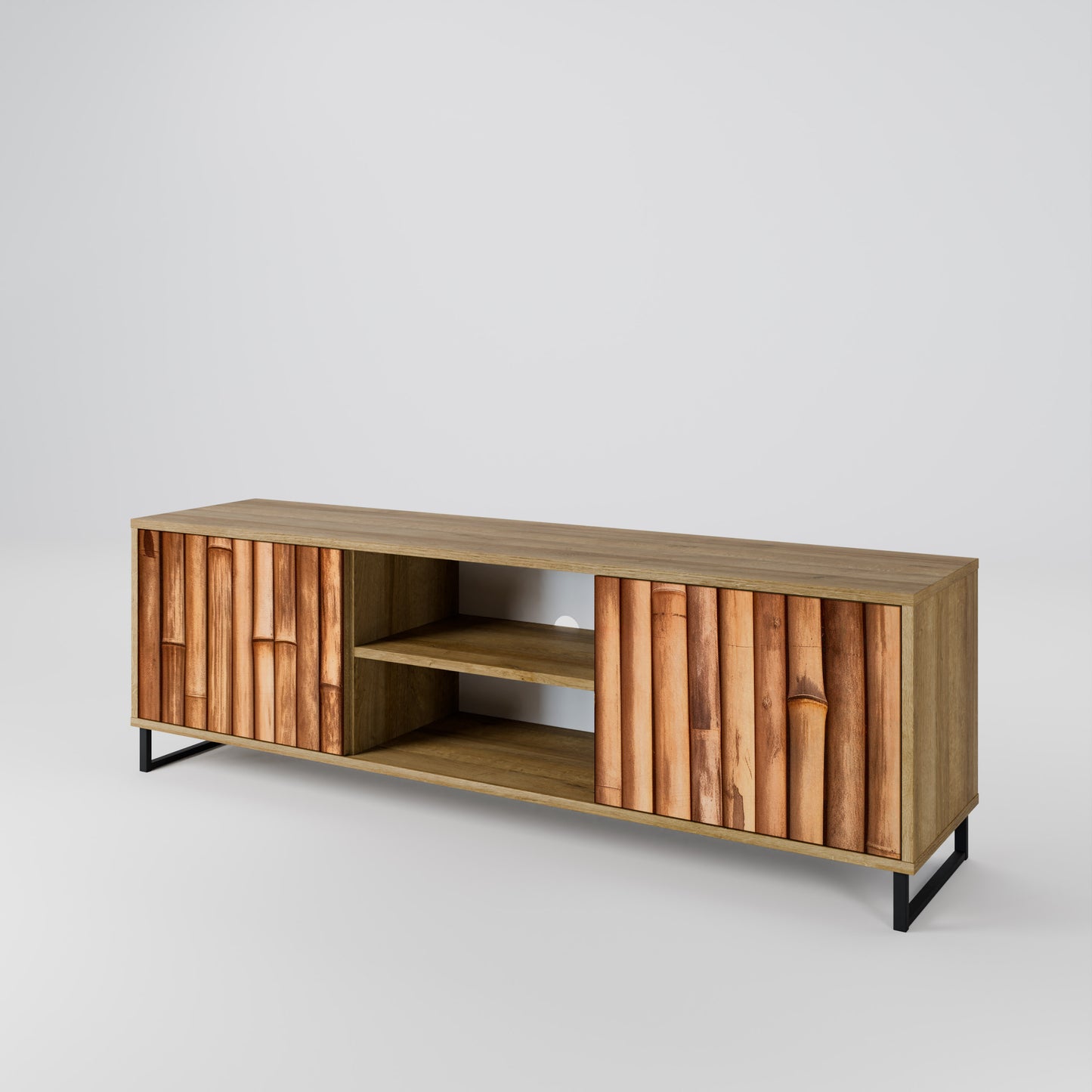 NATURAL WOOD Έπιπλο τηλεόρασης 2-θυρών