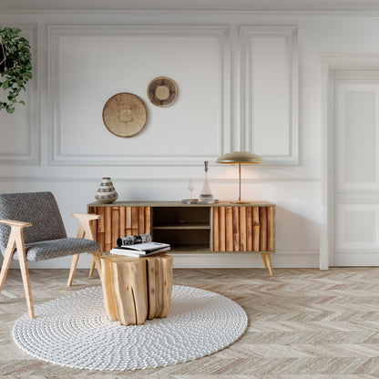 NATURAL WOOD Έπιπλο τηλεόρασης 2-θυρών