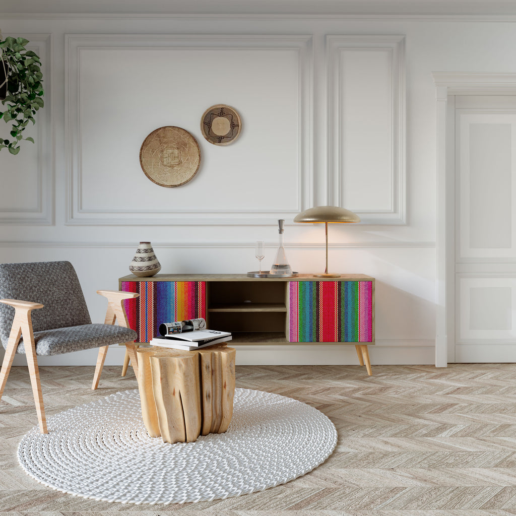 ETHNIC MEXICAN Έπιπλο τηλεόρασης 2-θυρών