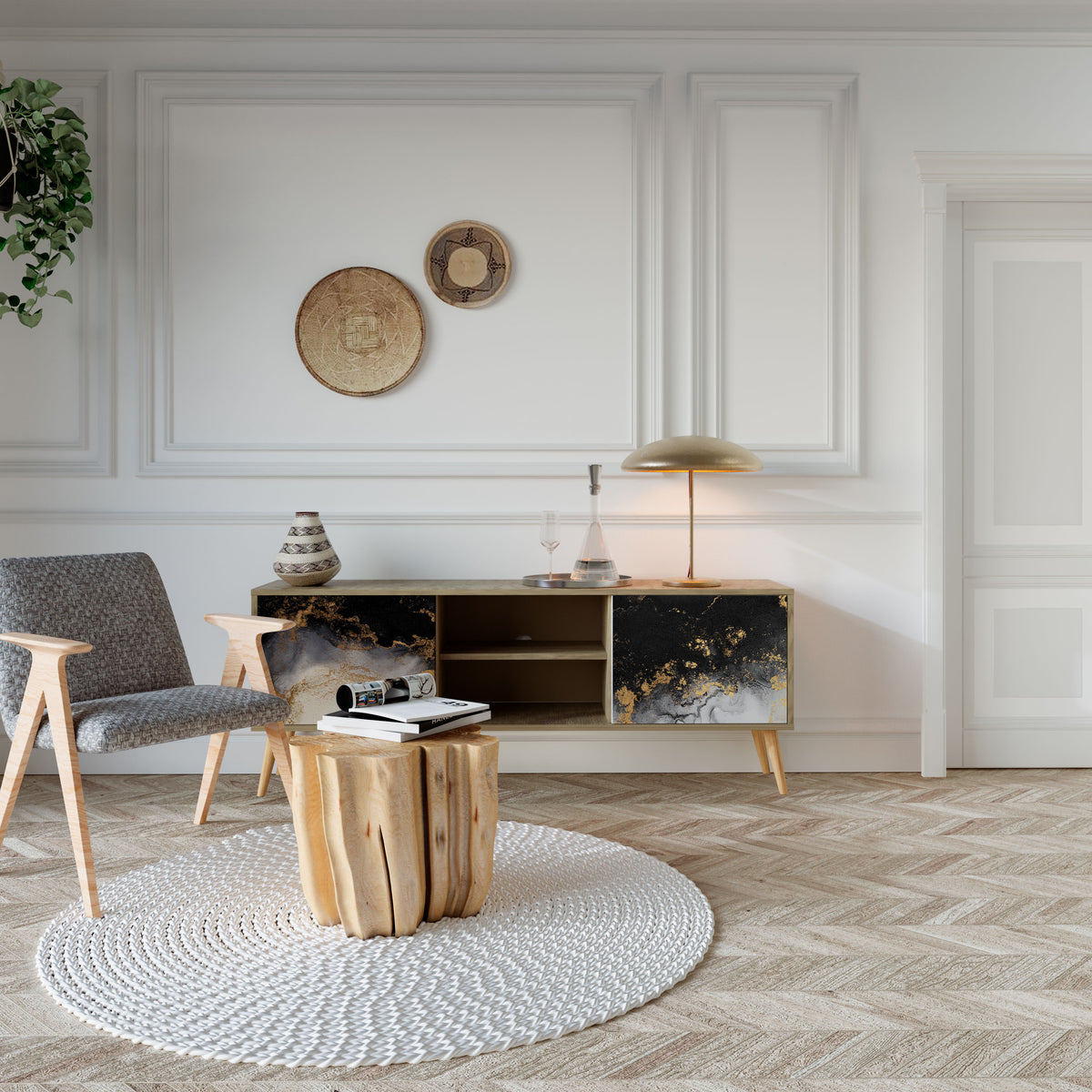 MARBLE OF TOMMORROW Έπιπλο τηλεόρασης 2-θυρών