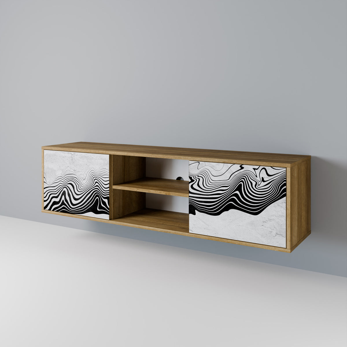 MONOCHROME MIRAGE Έπιπλο τηλεόρασης 2-θυρών