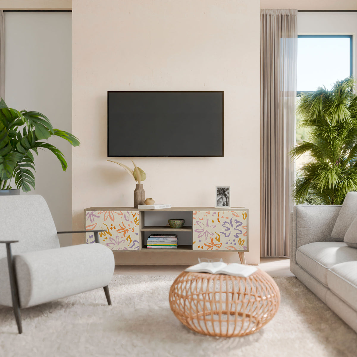 SPRING WHIMSY Έπιπλο τηλεόρασης 2-θυρών