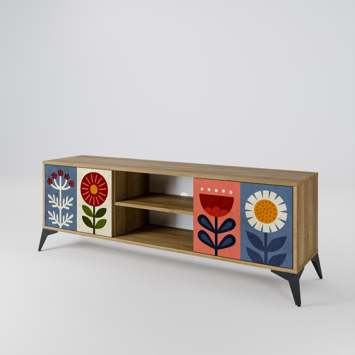 SCANDIC FLOWERET Έπιπλο τηλεόρασης 2-θυρών