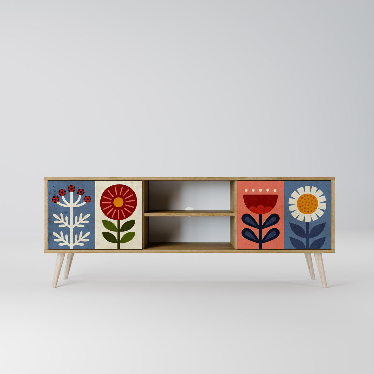 SCANDIC FLOWERET Έπιπλο τηλεόρασης 2-θυρών