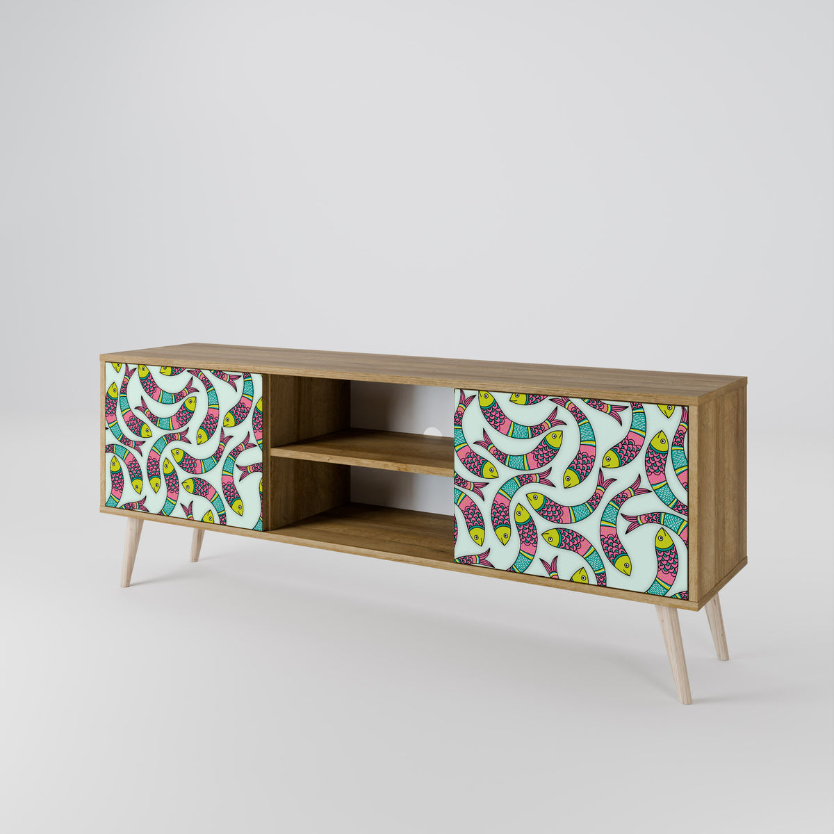 INDIAN FISH Έπιπλο τηλεόρασης 2-θυρών