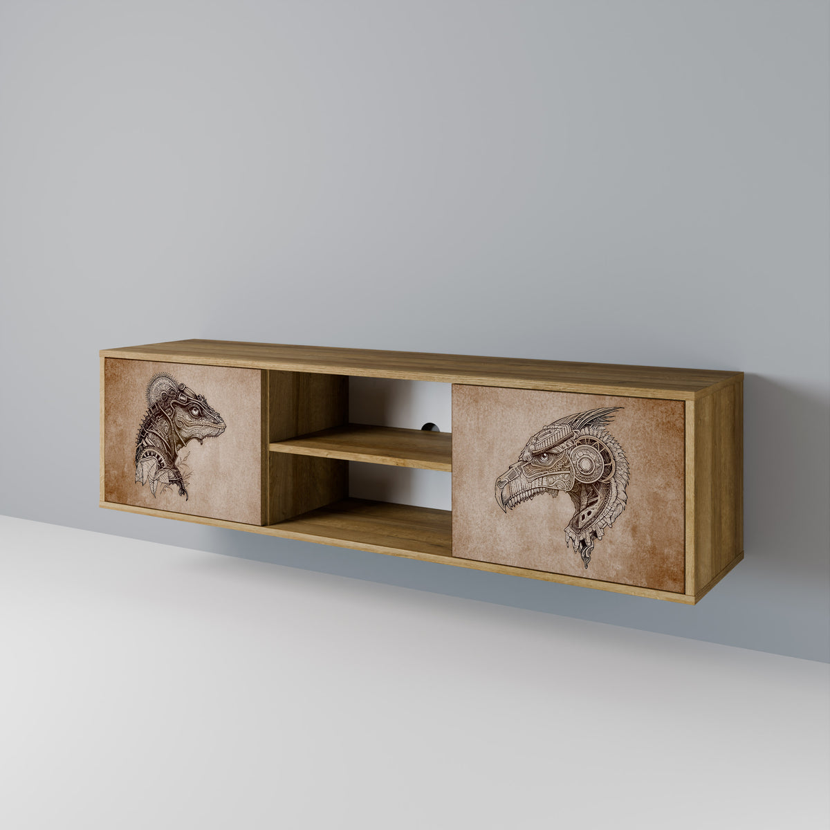 STEAMPUNK CLAN Έπιπλο τηλεόρασης 2-θυρών