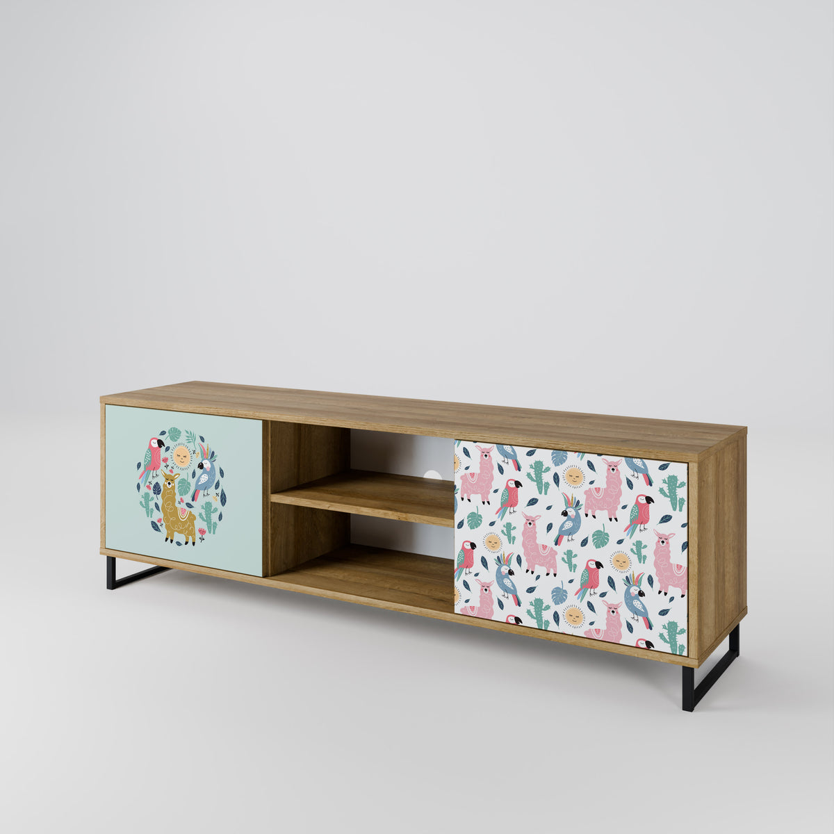 COLORFUL ALPACAS Έπιπλο τηλεόρασης 2-θυρών