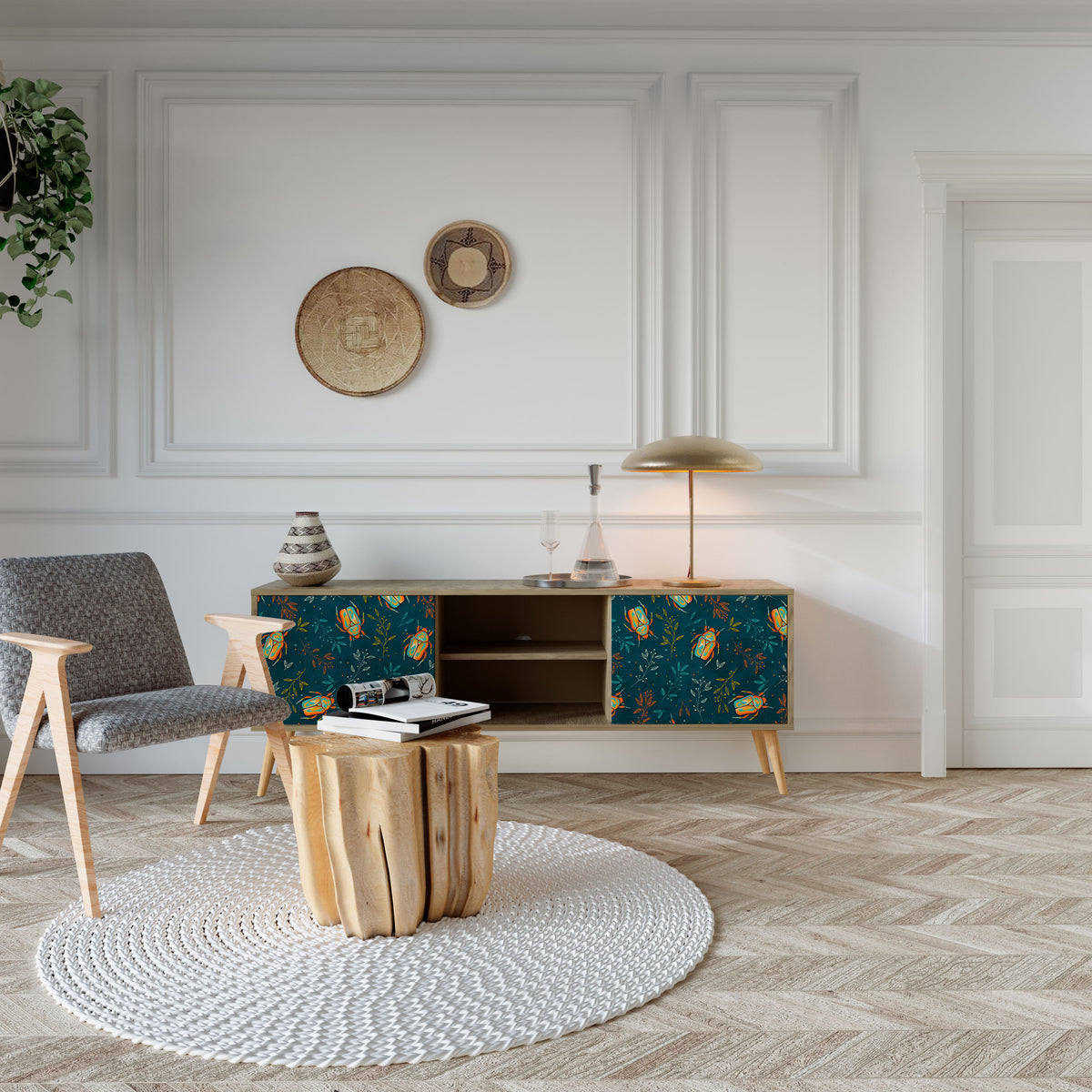 AUTUMN INSECTS Έπιπλο τηλεόρασης 2-θυρών