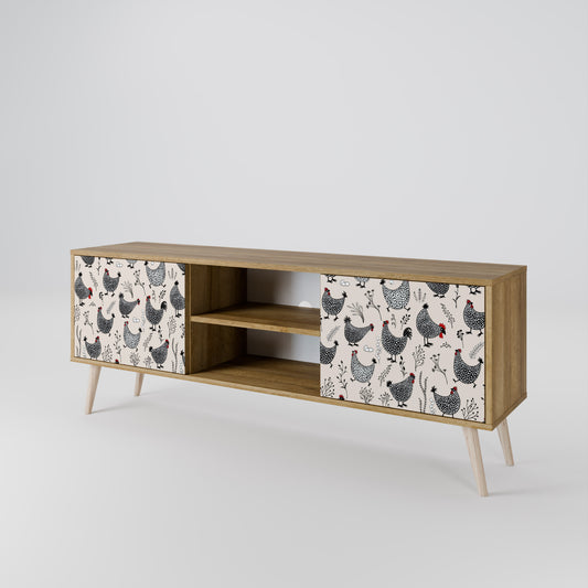 HAPPY HENS 2-Door TV Cabinet